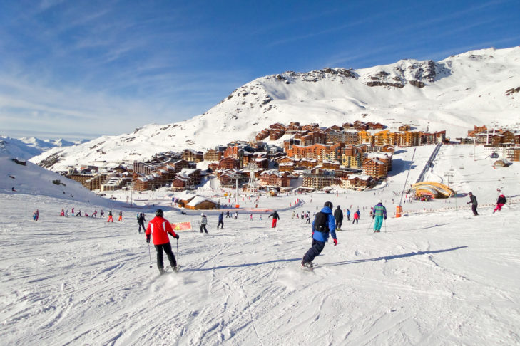 Vom Bett auf die Piste und andersherum - kein Problem im Skigebiet Val Thorens.