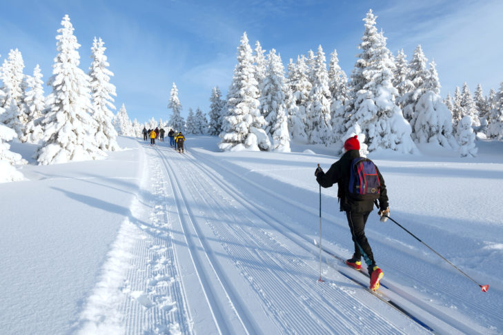 Viele Skiregionen bieten Loipen zum Ausprobieren, Üben und Trainieren für Langläufer an.